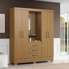 Guarda Roupa Casal 4 Portas 3 Gavetas Paris Aramóveis