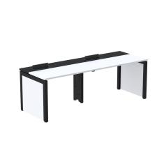 Escrivaninha Corporativa para 2 Pessoas 110x79,2cm Pscpp110 Branco/Preto