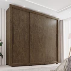 Guarda Roupa Casal 3 Portas 4 Gavetas Costa Rica Ipê