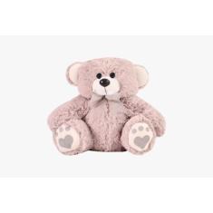 Urso De Pelúcia Baby 30 Cm - Escolha Cor Do Laço - Lc Baby, Cinza