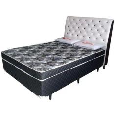 Cama Box Conjugada Casal Macio + Cabeceira - Fábrica de tudo