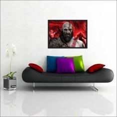 Quadro Decorativo Game Jogos God Of War Decorações Com Moldura - Vital