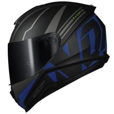 Capacete Moto Masculino Fechado Norisk Razor Full Azul, Preto Azul Fos