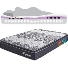 Colchão Casal Molas Ensacadas Com Pillow de Tecnologia Tridimensional Ortopédica Relax bf Colchões 138x188x21cm