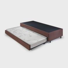 Bicama Solteiro King 96x203x28cm Suede e Colchão Auxiliar D23 78x188x12cm Ecoline