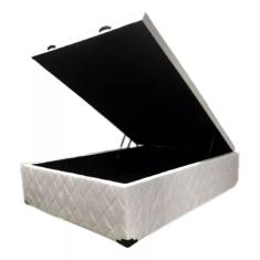 Cama Box Baú Casal Padrão - Reforçada / Blindada Branco