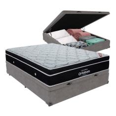 Cama Box Casal Baú Colchão Ortobom Elegant Molas Ensacadas