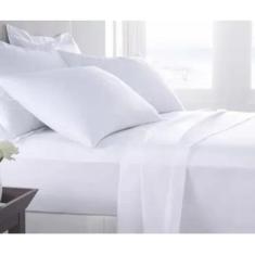 Jogo Lençol Casal Padrão Percal 180 Fios 100% Algodão Branco