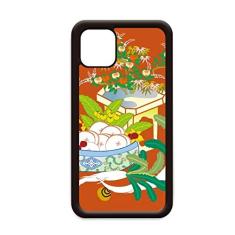 Capa de pintura colorida com folha de cultura para iPhone 12 Pro Max para Apple Mini Mobile Case Shell
