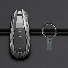 TPHJRM Tampa da chave da caixa da chave do carro em liga de zinco, adequado para Mercedes Benz W203 W210 W211 W124 W202 W204 AMG Acessórios