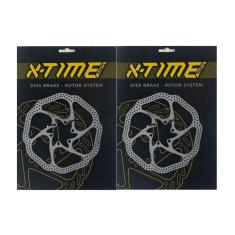 Kit 2 Freio a Disco Rotor 160/160mm Bicicleta Aro 20,24,26,27,5,29 Mtb X-time