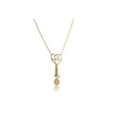 Colar Com Pingente De Fé Folheado Em Ouro 18k