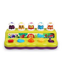 FS Toddler Pop Up Toy com música e luz, Montessori Cau