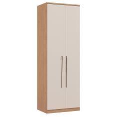 Guarda Roupa Modulado 2 Portas 2 Gavetas Elegance Móveis Castro - Angelin/Blanc/Bouclé