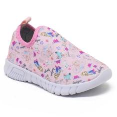 Tênis Infantil Escolar Calce Facil Leve Confortável love Boutique Rosa