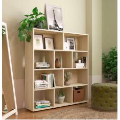 Estante Com 10 Nichos Artely Book Cor Naturale, Naturale