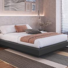 Cama Casal Queen Suspensa 140/160 Zurique Grafite