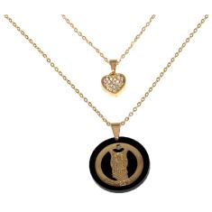 Colar Cordão Duplo Pedagogia Professora Folheado 18k