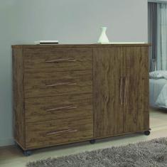 Cômoda com Sapateira 4 Gavetas 2 Portas Bali Móveis Primus