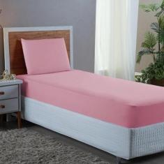 Jogo de Cama Solteiro 2 pç Lençol + Fronha Rosê 400 Fios - Bordando En