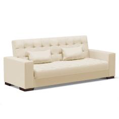 Sofá Cama 02 Lugares Lisboa Corino - D'Rossi Cor Bege