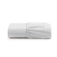 Lençol Cintilante Queen Percal 180 Fios 100% Algodão Com Elástico - Branco