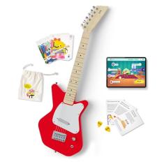 Loog Guitarra infantil elétrica Pro VI para iniciantes amplificador integrado e alto-falante a partir de 9 anos de idade e aulas incluídas