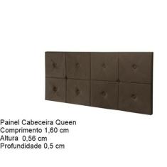 Painel Cama Box Botão Queen 1,60 Elegance Cor Marrom Comprar - Comprar