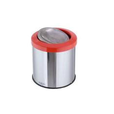 Lixeira Inox Com Tampa Basculante 10 Litros Flip Top Cores - CCM, Lara