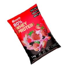 WHEY PROTEIN 80% CONCENTRADO (1KG) - sabor morango - Growth