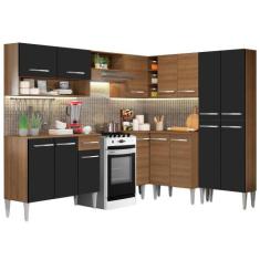 Cozinha Completa de Canto Reto Madesa EmillyIcecom Armário e Balcão 15