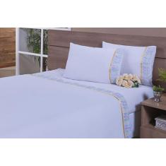 Jogo Lençol 4 Peças Cama Viúva Percal 200 Fios Leze Multicor - Thais E