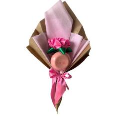 Buque de Rosa Artificial C/uma flor de cetim e um Sabonete - Eli Prese
