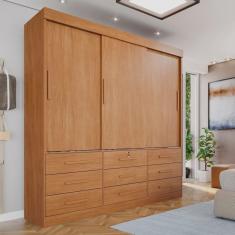 Guarda-roupa 3 Portas 9 Gavetas Florença Espresso Móveis