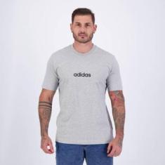 Camiseta Adidas Small Logo Linear Cinza-Masculino