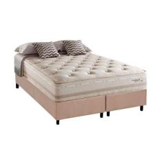 Cama Box Queen: Colchão Molas Herval Maxspring Scotland + Base CRC Sue