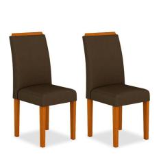 Kit 02 Cadeiras Londres Wood Cinamomo/ Marrom - Moveis Arapongas