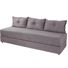 Sofá Cama Multiuso Cinza Liso