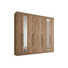 Guarda Roupa Casal 8 Portas e 4 Gavetas c/ Espelho Master Vip 8.4 Atacama - Santos Andirá