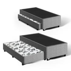 Cama Box com Auxiliar de Espuma Bicama Unique Solteiro 88cm