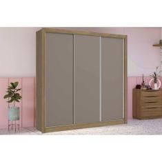 Guarda Roupas 3 Portas de Correr  e 2 Gavetas M570 Nogueira/Fendi - Kappesberg