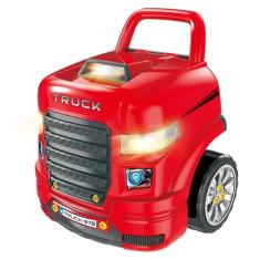 Caminhão Master Motor Truck Simulador Com Volante Luz e Som Infantil Monta e Desmonta Dm Toys