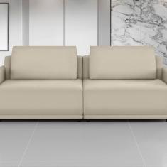 Sofá 2 Lugares 220 Cm Apolo Veludo Marfim