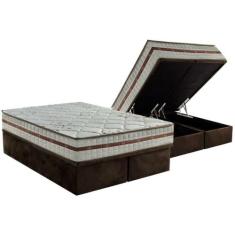 Cama Box Baú Queen: Colchão Molas Anjos MasterPocket Ensacadas Classic