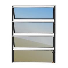 Janela de Alumínio Basculante 80x40cm Vidro Espelhado Master Brimak