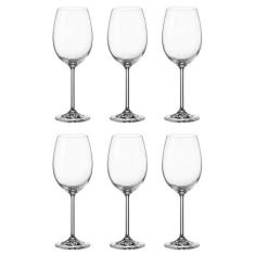 Jogo com 6 Taças 450ml Cristal Bordeaux / Água Linha Maxima Bohemia