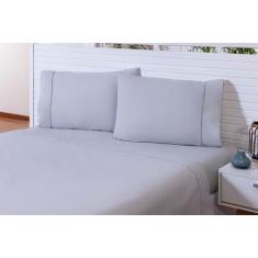 Jogo Lençol 4 Peças Cama Viúva 100% Algodão 180 Fios Percal 203X120X35