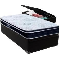 Cama Box Baú e Colchão Orthosono D33 Com Euro Pillow Solteiro Anjos,  
