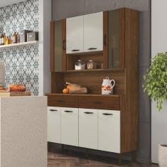 Armário de Cozinha Compacta 8 Portas 2 Gavetas Golden