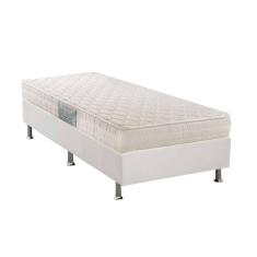 Cama Box Solteiro: Colchão Espuma D45 Herval Droom + Base Crc Courano White(88X188)